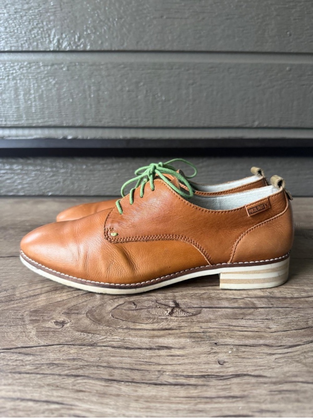 Pikolinos Women’s Leather Lace-Up Dress Shoe in tan. Size 39 - Picture 1 of 8